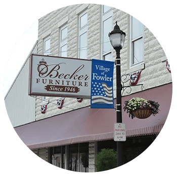 Storefront of Becker Furniture